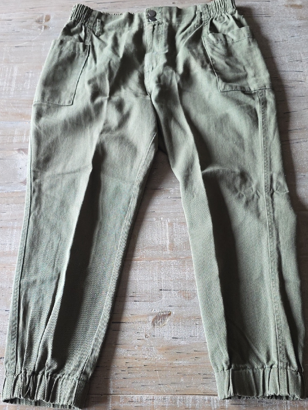 Olive Green Casual Jogger Pants